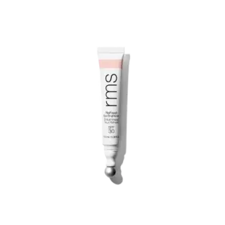 Tube of rms ReFresh Eye Brightener SPF 30, 11.5 mL, with applicator tip.