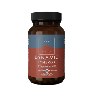 Terranova Dynamic Synergy, 50 vegetarian capsules, vegan, no additives.