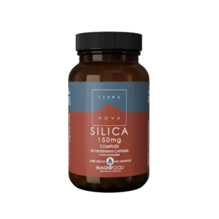 Terranova Silica 150mg Complex, 50 vegetarian capsules, vegan, no additives.