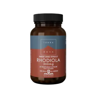 Terranova Rhodiola 300mg, 50 vegetarian capsules, freeze dried extract, vegan, no additives.