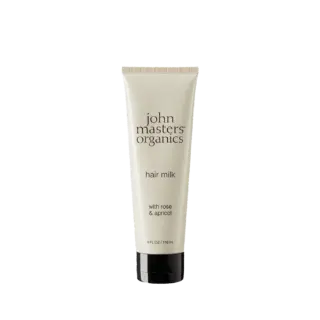 John Masters Organics hair milk tube, rose and apricot, 118 ml.