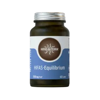 HIFAS da TERRA Equilibrium supplement bottle, 550 mg, 60 capsules.