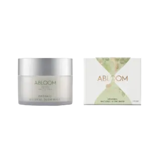 Abloom Organic Natural Glow Mask jar and box, 100ml.