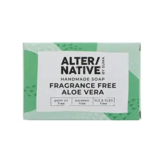 ALTER/NATIVE by Suma soap, fragrance free aloe vera, palm oil, paraben, SLS & SLES free.