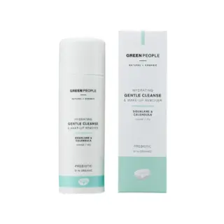 Green People Hydrating Gentle Cleanse bottle and box, squalane and calendula for normal/dry skin.
