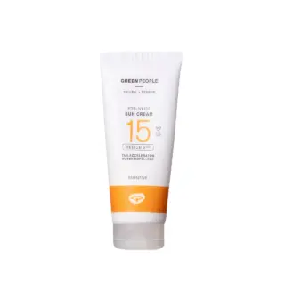 Green People Edelweiss Sun Cream SPF 15, medium protection, 200ml tube.