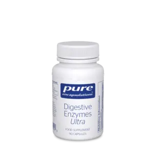 Pure Encapsulations Digestive Enzymes Ultra, 90 capsules, white bottle.