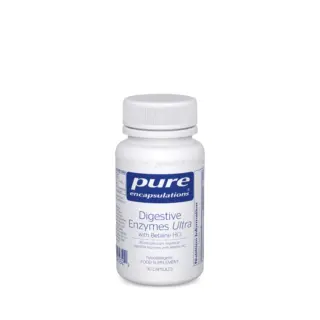 White bottle of Pure Encapsulations Digestive Enzymes Ultra, 30 capsules.