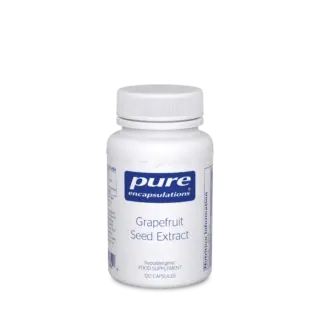 Pure Encapsulations Grapefruit Seed Extract, 120 capsules, white bottle.