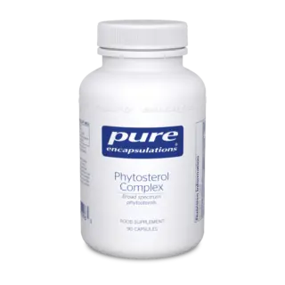White bottle of Pure Encapsulations Phytosterol Complex, 90 capsules.