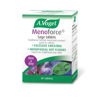 A.Vogel Menoforce Sage tablets box for menopause relief, 30 tablets.