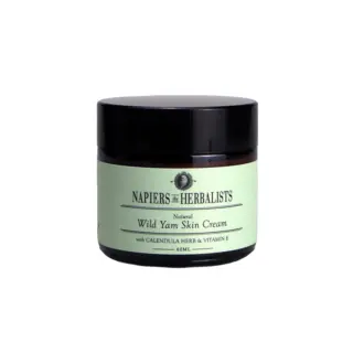 Napiers Wild Yam Skin Cream jar, 60ml, with calendula herb and vitamin E.