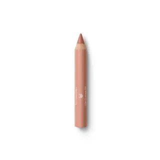 Peach lip crayon with "Dr. Hauschka Lip Crayon 04" text on side.