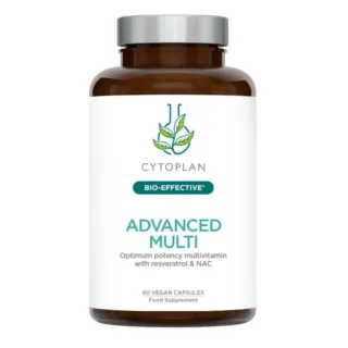 Cytoplan Advanced Multi, 60 vegan capsules, multivitamin with resveratrol and NAC.