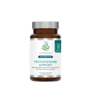 Cytoplan Testosterone Support, 60 vegan capsules, for male hormone support.