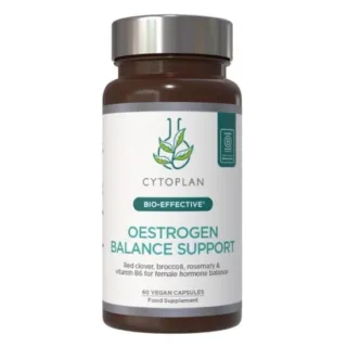 Cytoplan Oestrogen Balance Support, 60 vegan capsules, food supplement.