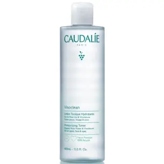 Caudalie Vinoclean Moisturising Toner, 400ml bottle, for all skin types, face and eyes.