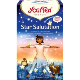 Yogi Tea Star Salutation, Ayurvedic chai blend with tulsi, mint, lemongrass, 17 teabags, 34.0g.