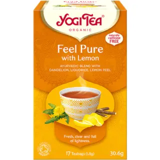 Yogi Tea Feel Pure with Lemon, 17 teabags, organic, caffeine-free, 30.6g.