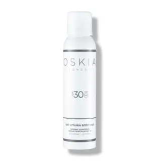 Oskia SPF 30 Vitamin Body Milk, mineral sunscreen, broad spectrum, anti-oxidant, anti-ageing.