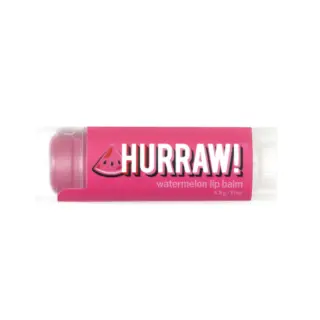 Pink tube of Hurraw! watermelon lip balm, 4.8g.