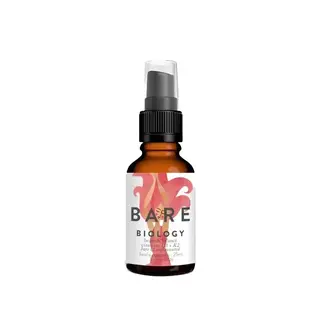 Amber bottle with pump, labelled "Bare Biology Beam & Balance Vitamin D3 + K2, 25ml".