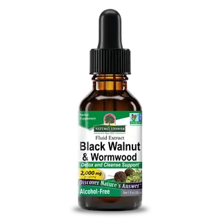 Nature's Answer Black Walnut & Wormwood fluid extract, 30ml, alcohol-free.