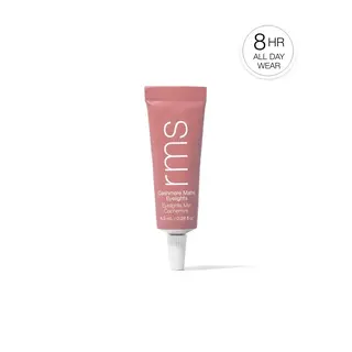 Pink tube of RMS Cashmere Matte Eyelights, 8-hour wear, 8.5 mL.