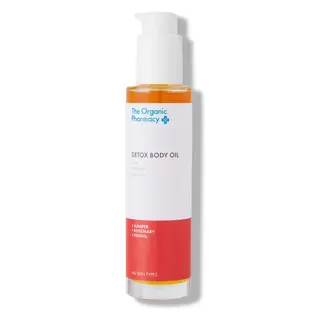 Detox Body Oil by The Organic Pharmacy, juniper, rosemary, fennel, for all skin types.