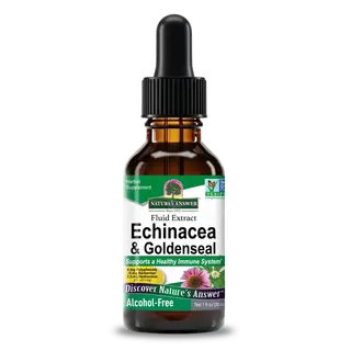 Echinacea & Goldenseal fluid extract bottle, alcohol-free, 30ml.