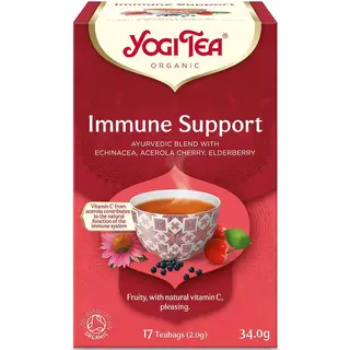 Yogi Tea Immune Support, 17 bags, echinacea, acerola cherry, elderberry, organic, 34.0g.