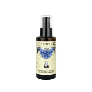 Napiers Magnesium Body Gel bottle with pump, 100ml.