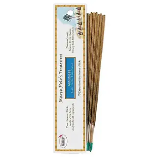Incense sticks with packaging labelled "Antistress" and "Marco Polo's Treasures".