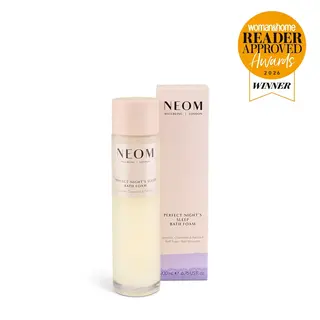 NEOM Perfect Night's Sleep Bath Foam, 200ml, with award badge from Woman & Home 2026.