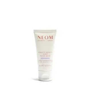 NEOM Perfect Night's Sleep Hand Balm, 30ml tube. Lavender, chamomile, patchouli scent.
