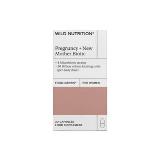 Wild Nutrition Pregnancy + New Mother Biotic, 30 capsules, food supplement.