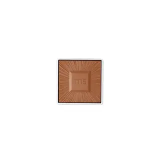 Bronzer compact with embossed "rms" logo in a square pan.
