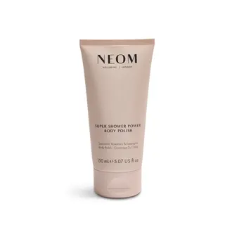 NEOM Super Shower Power Body Polish, 150ml tube, spearmint, rosemary, eucalyptus.