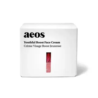 Aeos Youthful Boost Face Cream box with red design.