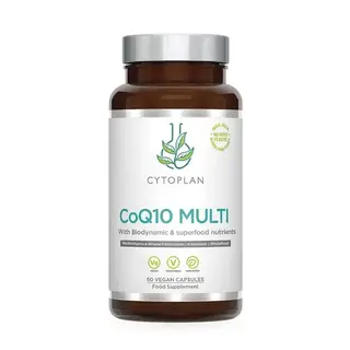 Cytoplan CoQ10 Multi, 50 vegan capsules, biodynamic and superfood nutrients.