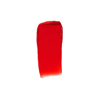 Red lipstick smear on a white background.