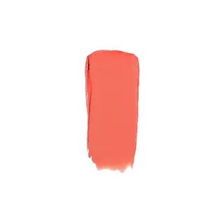 Coral lipstick swatch on white background.