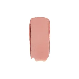 Rectangular swatch of pink cream makeup on white background.