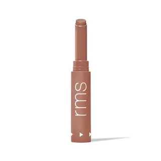 Brown lipstick tube with "rms" text on side.
