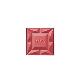 Square pink blush with embossed "rms" logo and geometric pattern.