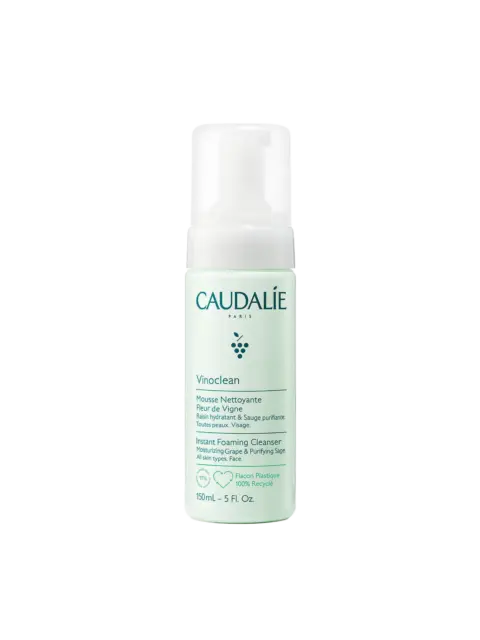 Caudalie Vinoclean Instant Foaming Cleanser, 150ml bottle.