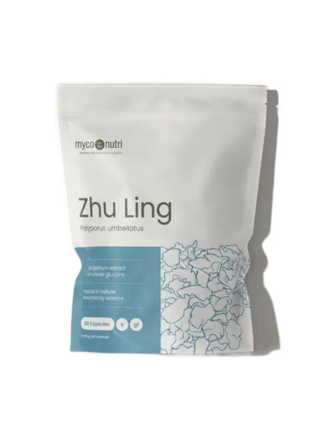 Zhu Ling supplement pouch, 60 capsules, Polyporus umbellatus extract.