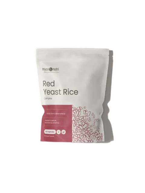 MycoNutri Red Yeast Rice Complex, 60 capsules, gluten-free.