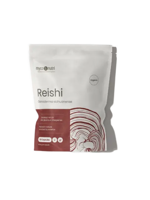Reishi Ganoderma sichuanense supplement, 60 capsules, organic, by MycoNutri.