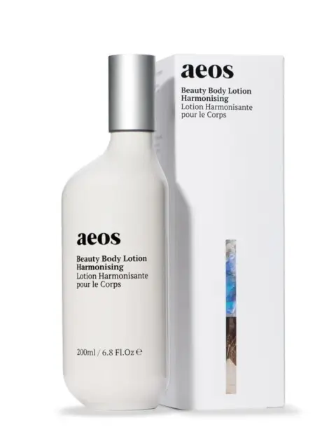 Aeos Beauty Body Lotion Harmonising, 200ml bottle with box.